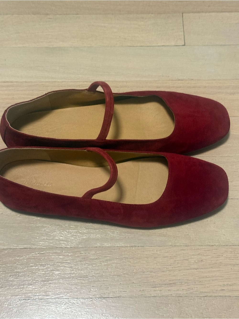 Madewell Burgundy Mary Jane Flats - Picture 3 of 13
